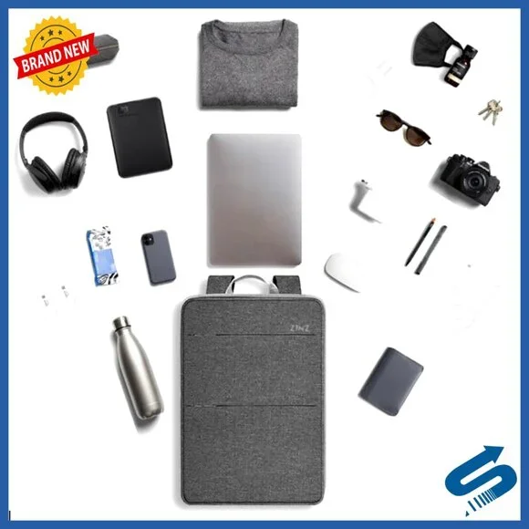 Slim Expandable Laptop Backpack Professional Minimal Travel Daypack Unisex